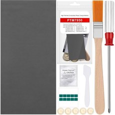 Nuanchu GPU 열 패드 Ptm7950 상변화 열 패드 켈빈 전도성 실리콘 그리스 CPU 페이스트 노트북 게임 머신용 40 x 80 x 0.2 mm