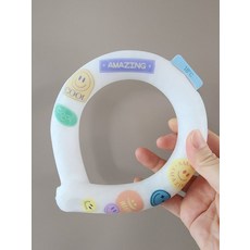 블루필 아이스쿨링 쿨스카프 넥쿨러 냉감 등산 넥밴드 얼음 목걸이 베이직 플러스 스마일, 리쿨러백