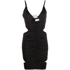 필립플레인 컷아웃 주름 미니 드레스