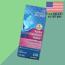 마미스 블리스 어린이 칠드런 키즈 아이 릴렉스 프로바이오틱스 유산균스 유산균 6개월 이상 4온스 120ml Mommy's Bliss Baby Constipation Ease P, 1