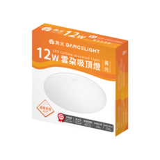 舞光 DANCELIGHT LED雲朵吸頂燈 多瓦數可選 12W 16W 24W 30W 50W 三色溫調光 CNS認證 防塵防蟲 吸壁兩用, 12W,黃光3000K, 黃光