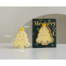 크리스마스 트리 양초 장식품 선물 소품 트리 장식 오브제, 1개, 67g, 카모마일(무향)