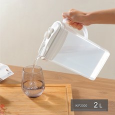簡約純白冷水壺 KIP2000 KIP3800 開水壺 餐飲用水壺 台灣製, 1個, 2000CC(超取上限6個), 潔白, 2L