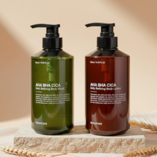 레노포프 AHA BHA CICA 바디케어 2종세트(워시+로션) 모공각화증 닭살피부 몸여드름 각질케어 시카진정 고보습 영양