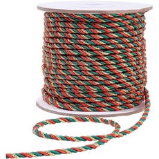 PH 팬더홀 36야드 3겹 트위스트 코드 3mm 그린 장식 트림 메탈릭 땋은 밧줄 끈 반짝이는 명예 가정용 손 단식 크리스마스 졸업식 선물 가방 커튼 코스튬, Colorful