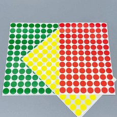 액티비안 사무용품 라벨 다용도 컬러 원형 스티커 15mm 라벨스티커, 그린