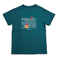 MISPORT運動迷 MIT專利呼吸設計圖T_運動泡泡字塗鴉-桌球(3色) 機能運動服 排汗衣 吸濕透氣, 水鴨綠,S, 1個