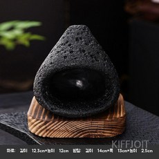 에우셉 수제 향로 작은벽난로, 검은색 벽난로 + 바닥