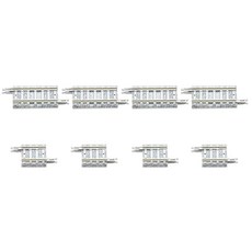 TOMIX 토믹스 N게이지 단수 PC레일 S18.5 S33-PC F 4개입 세트 철도모형, 4개, マルチカラー