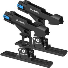 트랙이 있는 플러스이노 카약 낚싯대 홀더 보트용 1개 중 2개 액세서리 보호 스트랩이 데크 마운트용 레일