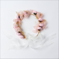 플라워 화관 꽃화관 조화꽃