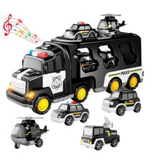 소방차 경찰차 중장비 트럭 트레일러 5종 세트 미니자동차 MJS JOYFUL, 1개