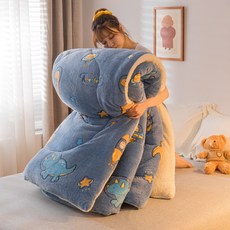 OYEAH 양털 캐시미어 이불 겨울 이불 두꺼운 이불 양면 이불, 푸른 색