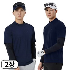 디퍼디 남성 프리미엄 냉감 반목 쿨티 쿨토시 일체형 티셔츠 스포츠 골프웨어 등산 작업복 2장세트