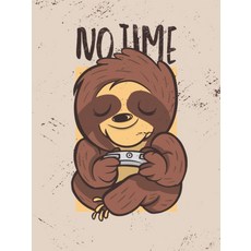 시간 없음 - 스케치북 8.5인치 x 11인치 대형 200페이지: 최고의 다기능 노트북 저널 메모장 200페이지. 사이즈 8 12인치 도트그리드 도트 빅 하드커버 나무늘보, 양장본