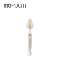 MOYUUM 奶瓶海綿刷, 1個, 奶嘴海綿刷(2入/組) 白色