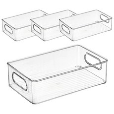 파인키 주방 냉장고 정리 하드 수납 트레이, 와이드형 4p, 4개