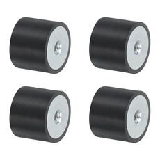 uxcell 4Pcs 15 x 10mm M4 여성용 실 고무 마운트 진동 차단기 방진 패드 플랫 사일런트 블록 베이스 교체, M6x25x20mm