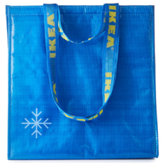 이케아 FRAKTA 프락타 보냉가방(대) 38x40cm 도시락가방 아이스박스 캠핑 보냉가방 보냉백 보냉팩 여행 루미너스, 파랑, 1개
