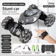 LED 조명이 있는 4WD 1 16 스턴트 RC 자동차 제스처 적외선 유도 트위스트 등반 무선 제어, 15 Dual control-2B