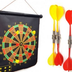 실내 놀이 집중력 훈련 양면 자석 부착식 다트 게임 판 화살 핀 구성 가족 여가, 1개, 고급형 대형