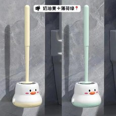 塑料馬桶刷長手柄無死角浴室用品多功能家用壁掛式帶底座廁所刷子, 如图