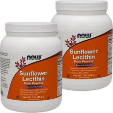 NOW Foods 向日葵卵磷脂粉, 454g, 2罐