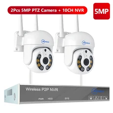 Movols 4MP HD 무선 감시 시 와이파이 PTZ 카메라 세트 CCTV 양방향 오디오 방수 IP 보안 10CH P2P NVR 비, 01 CHINA, 02 3T, 04 10CH 5MP 2 PTZ