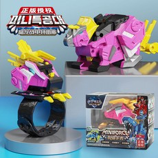 【臺灣-出貨】迷你特工隊手錶變身器超級恐龍力量機甲金剛召喚器兒童變形玩具男 迷你特工隊 迷你特工 迷你戰警 特工隊 XQ, 1個, MN510-5D：晶龍手錶