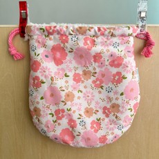 올원픽 손난로파우치 핫팩주머니 손난로 극세사 핫팩, 핑크 플로럴 15cm