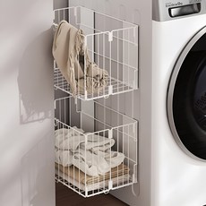 바투하루 다용도 자석 철제 수납선반, 1개, 화이트