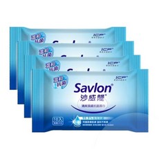 Savlon 沙威隆 清爽潔膚抗菌濕巾, 1個, 10抽 x 4包入