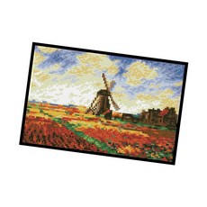 데코비즈 명화 튤립과풍차 디테일작업 취미놀이활용 안전재료구성