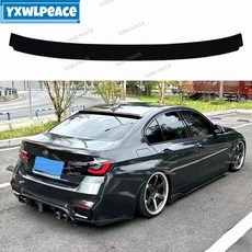 BMW 2013-2019 3 시리즈 F30 F35 F80 320i 325i 330i 리어 윈도우 루프 스포일러 호환, Unpainted, 미도장