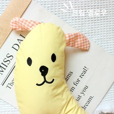 반려동물 수면 보조 베개 고양이 강아지 소형견 분리형, 1개, 크림옐로우