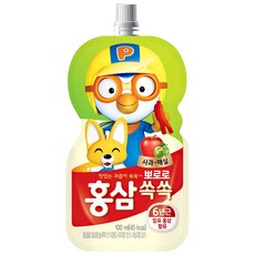 팔도 뽀로로 홍삼쏙쏙 사과매실, 100ml, 70개