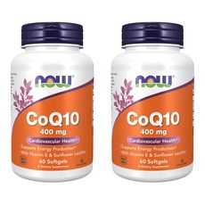NOW Foods CoQ10 400mg軟膠囊, 60顆, 2罐