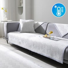 [신상] 아이스쿨 냉감 매쉬 와이드 넓은 소파패드 5size 2colors, 65x180cm 3인용, 그레이, 그레이