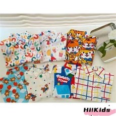 度假風兒童夏季短袖襯衫 男童翻領襯衫 女童短袖襯衫 韓版童裝