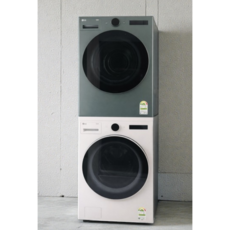 LG전자 트롬 오브제컬렉션 세탁기 + 건조기 + 키트 세트 25kg + 20kg 방문설치, 세탁(네이처베이지) 건조(네이처그린), FX25ENRGNG