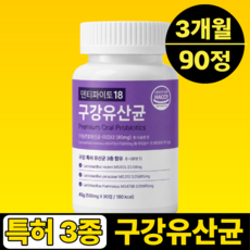 구강유산균 MG 특허 덴티파이토 18, 1개, 90정