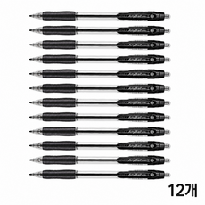 동아 애니볼 501 노크식 볼펜, 12개, 1.0mm-검정