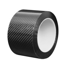 【車巢CC】5D碳纖維膠帶 汽車防撞條 防刮 門檻條 防踩貼, 1個, K5D 黑色亮面7CM寬*3米長