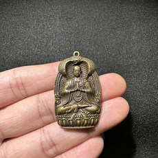 實心黃銅雙面地藏王菩薩掛件, 如圖所示, 1個