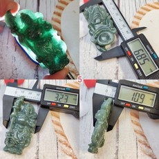 92jade遇見善緣 A貨藍水翡翠關公吊墜 忠義勇武立體精雕 約68.5x32.3x12.8mm, 1個, 5