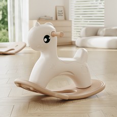兒童搖馬寶寶搖搖馬防摔嬰兒小木馬週歲禮物一歲幼兒園玩具小搖馬, 1個, 圖片色:如圖
