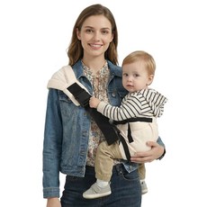 시아온 슬링 신생아부터 까지 조절 가능한 힙 7-40파운드 베이지 메쉬, Beige Mesh