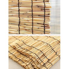 창문 문발 자연채광 갈대발 커튼 120x165cm 10개 문가리개 식당