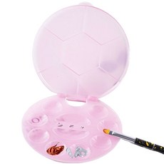 AN 미니 팔레트 플라스틱 다용도 물감 원형 양면, 1개, 10구