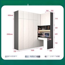 꾸꾸상점 코너옷장 옷걸이 장농 선반 슬라이딩옷장, 2 2m 2 4m 사중문 B
